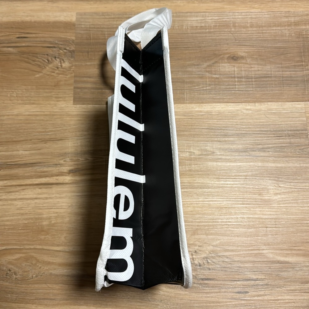Lululemon Reusable Shopping Bag White Black Small - Picture 2 of 3